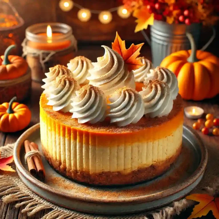 Festive Pumpkin Swirl Cheesecake