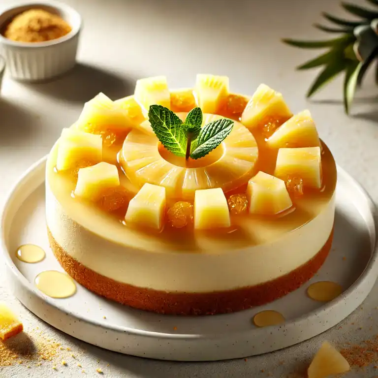 Easy No-bake Pineapple Cheesecake